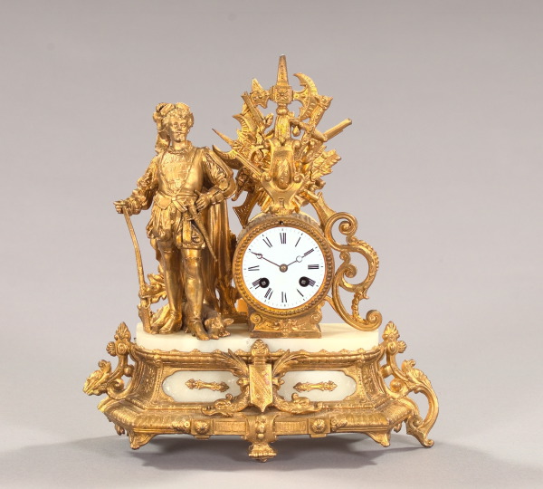 French Gilded Spelter and Alabaster 2e245