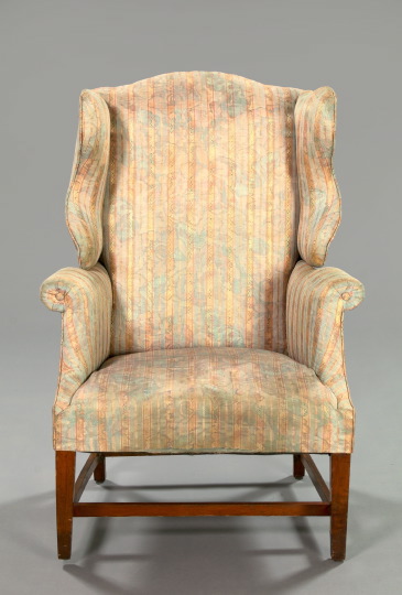 George III Mahogany Wing Chair,