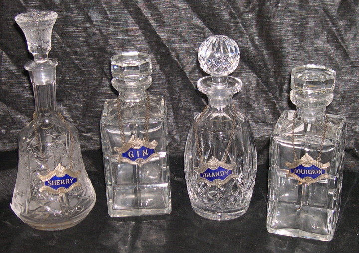 Collection of Four Cut Glass Decanters  2e439