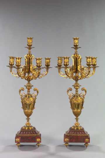 Stately Pair of French Gilt Brass 2e497