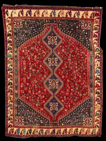 Semi Antique Persian Shiraz Carpet  2e4bc