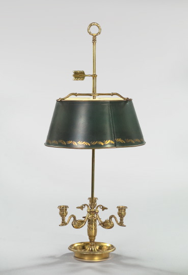 French Gilt-Brass and Parcel-Gilt Black