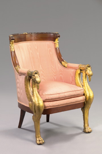 Empire-Style Giltwood and Mahogany