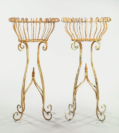 Pair of Victorian Style Polychromed 2e59d