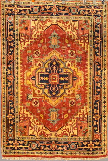 Agra Heriz Carpet,  4' x 5' 10".