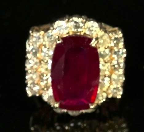 Fourteen-Karat Yellow Gold, Ruby