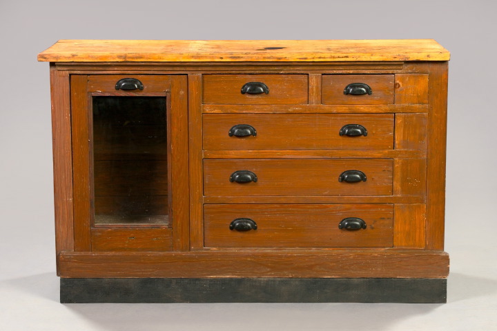 American Vernacular Pine Work Counter,