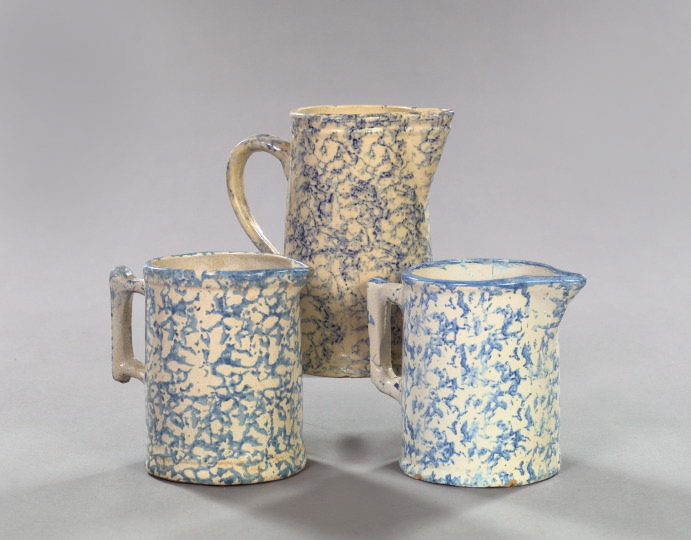 Collection of Three Pottery Pitchers,