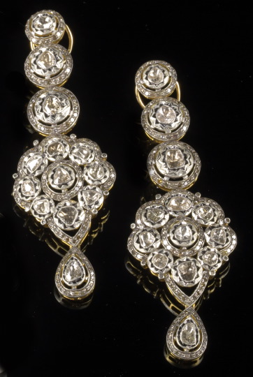 Pair of Silver, Fourteen-Karat