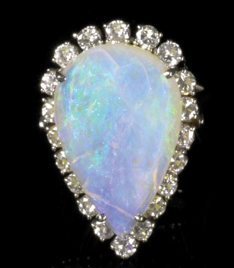 Fourteen Karat White Gold Opal 2e27e