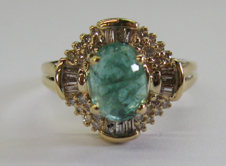 Fourteen-Karat Yellow Gold, Emerald