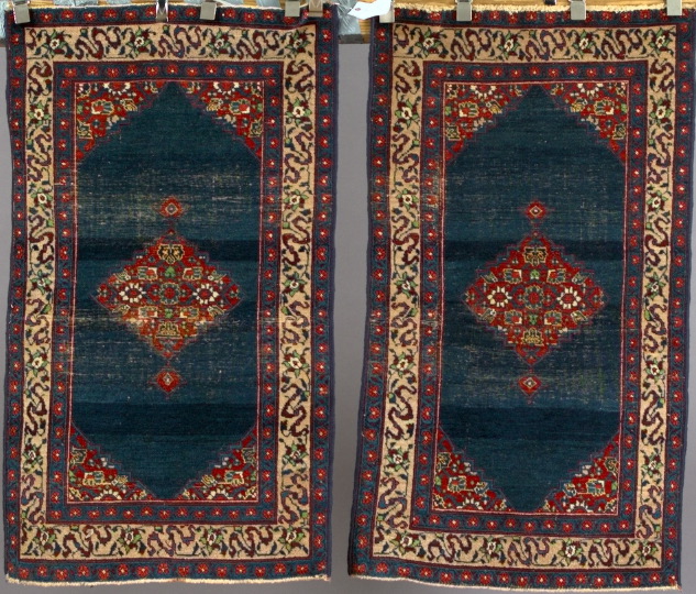 Pair of Antique Tabriz Mats,  each