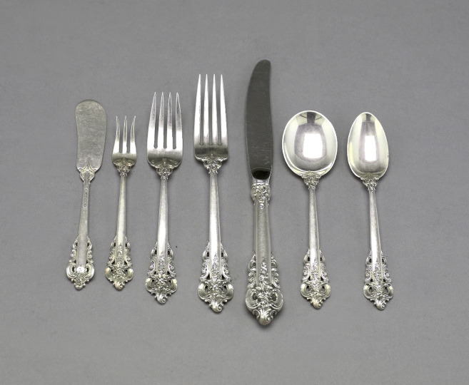 Ninety-Six-Piece Wallace Sterling Silver