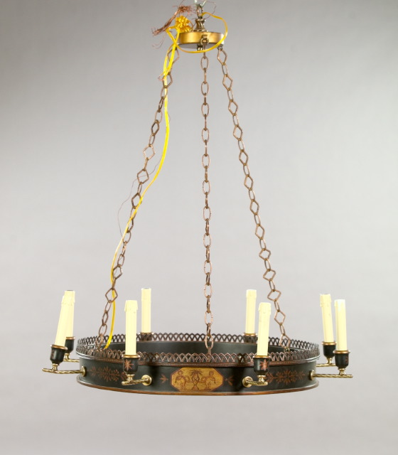 French Tole-Peinte and Gilt-Brass