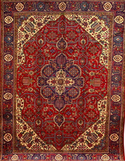 Tabriz Carpet,  13' x 9' 7".