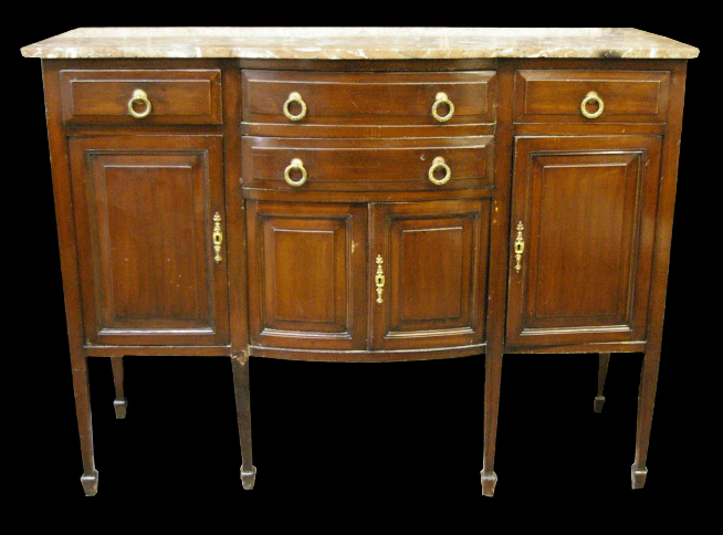 George III Style Mahogany and Marble Top 2e825