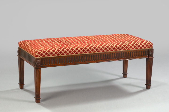 Hepplewhite-Style Mahogany Bench,