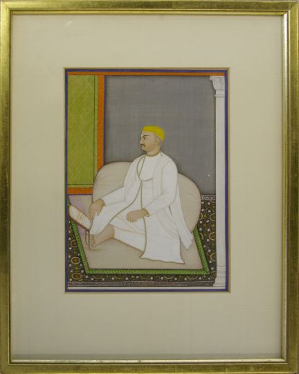 Two Framed Indian Portrait Miniatures  2e852