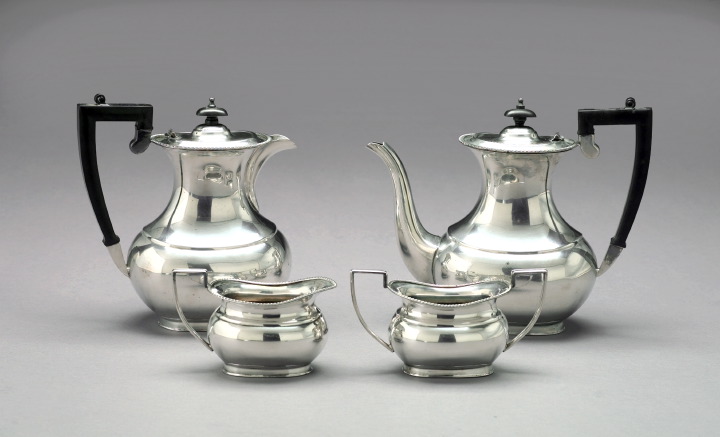 Attractive Four-Piece Sheffield Silverplate