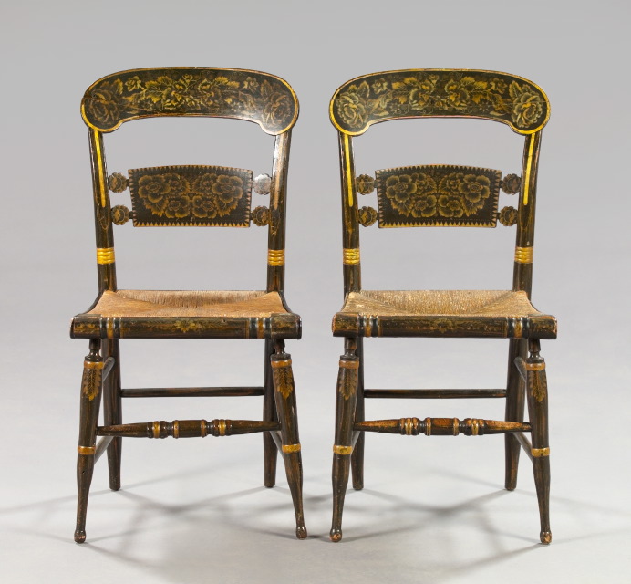 Pair of American Classical Polychromed 2e959