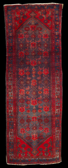 Semi-Antique Persian Nahavand Runner,