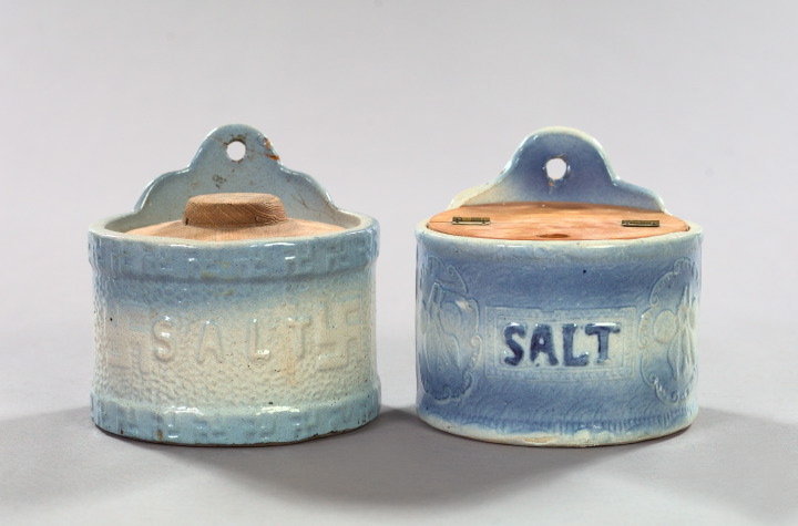 Group of Two Stoneware Salt Bins  2e6ae