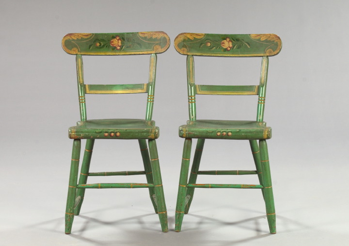 Pair of Early American Polychromed 2e721