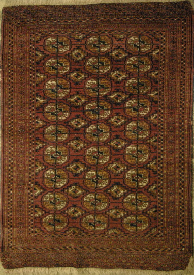 Three Antique Turkoman Carpets,