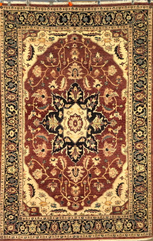 Peshawar Heriz Carpet,  6' x 9'