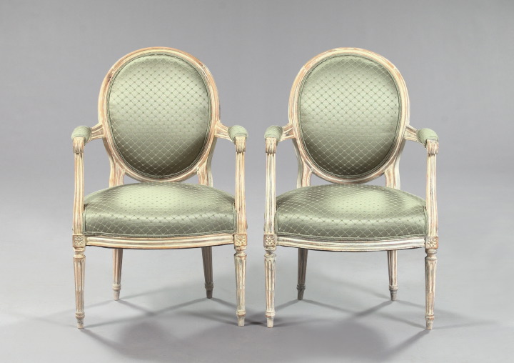 Pair of Louis XVI Style Ivory Painted 2e76e