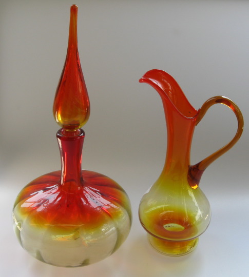 Two Pieces of Bohemian Glass  2e79f