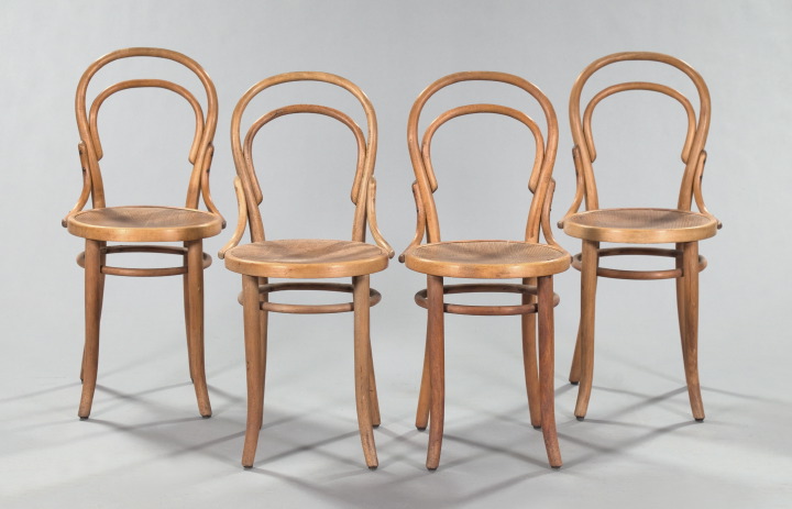 Suite of Four Thonet Signed Bentwood 2e7a1