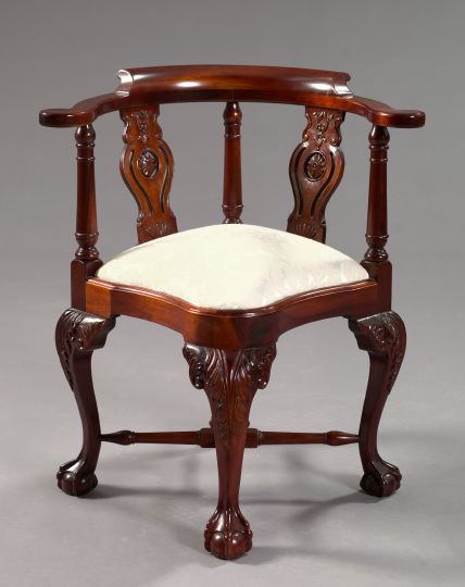 George III Style Mahogany Corner 2ed01