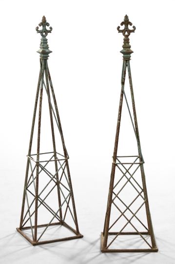 Pair of Neoclassical Style Wrought Iron 2ed20