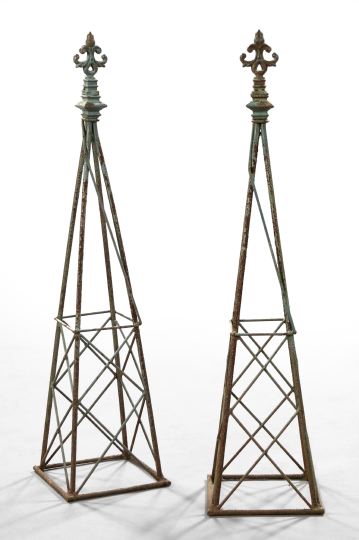 Pair of Neoclassical Style Wrought Iron 2ed21