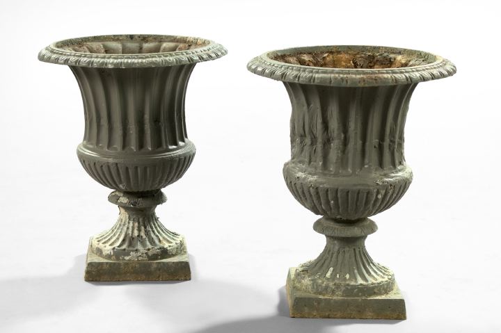 Pair of Neoclassical Style Cast Aluminum 2ed22