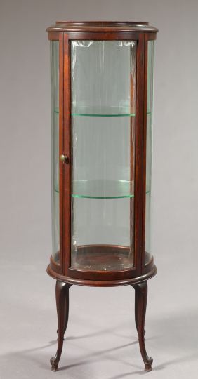 Edwardian Mahogany Circular Vitrine  2ed6a