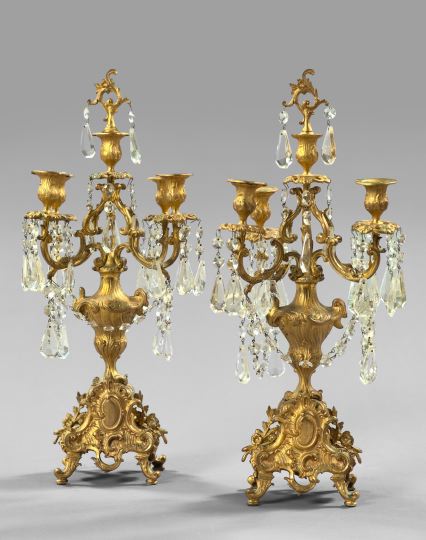 Pair of French Gilt Brass and Cut 2ed8c