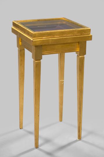 French Giltwood Vitrine Table  2edac