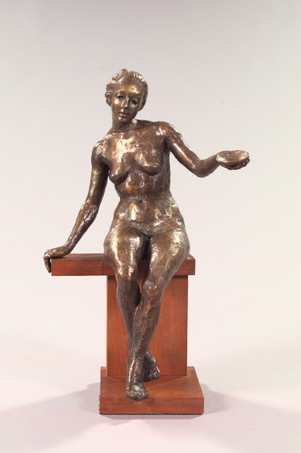 Patinated Bronze Figure of a Nude