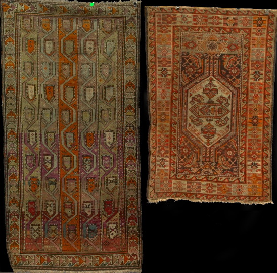 Two Antique Carpets consisting 2ea53