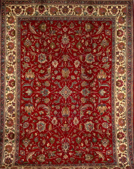 Tabriz Carpet,  13' 3" x 9' 8".