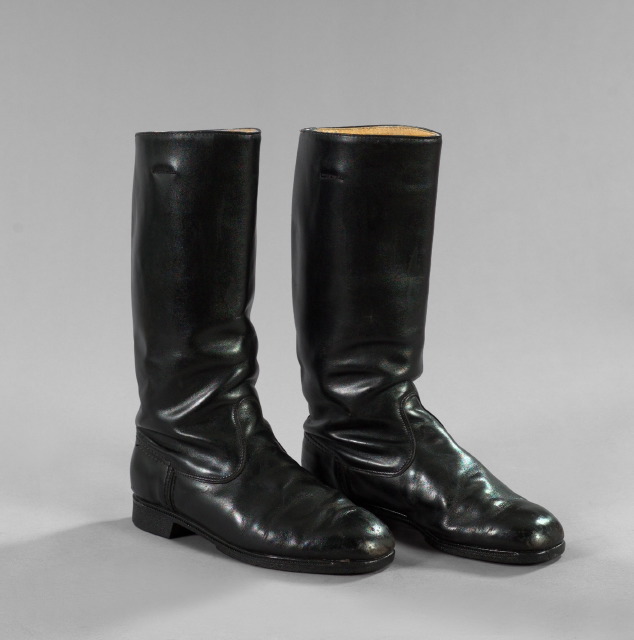 Pair of Black Leather Riding Boots,