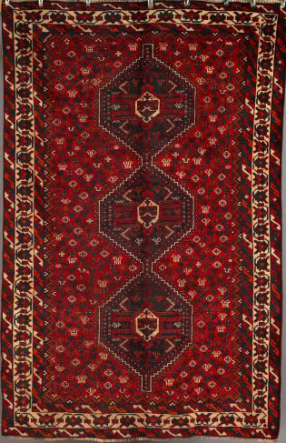 Persian Shiraz Carpet,  7' x 10'.