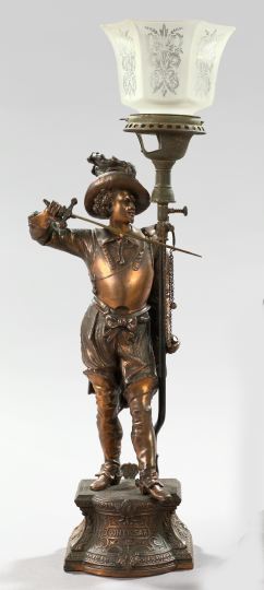 Tall American Bronzed Spelter Figural 2efc7