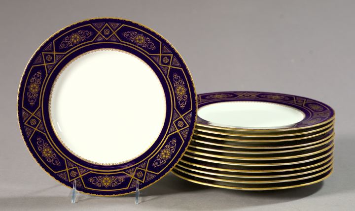 Set of Twelve Minton Richly Gilded