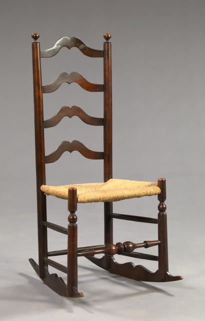 Early American Stained Cherrywood Ladderback