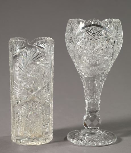 Two American Cut Glass Vases  2f027