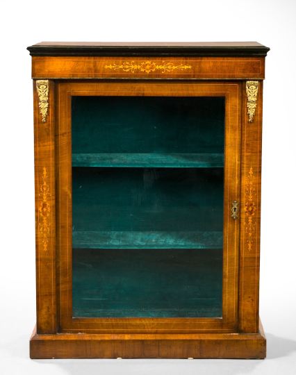 Napoleon III Walnut Vitrine Cabinet  2f085