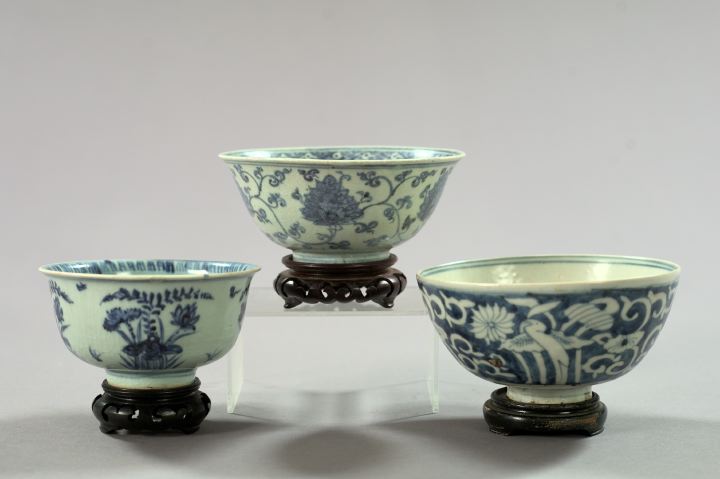 Three Pieces of Chinese Blue and White